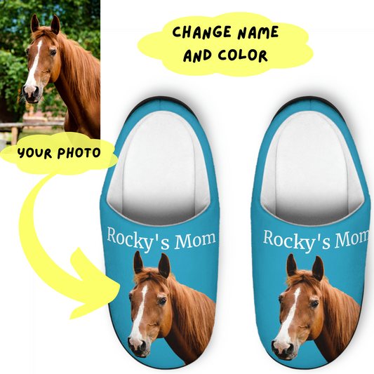 Horse Mom Custom Slippers